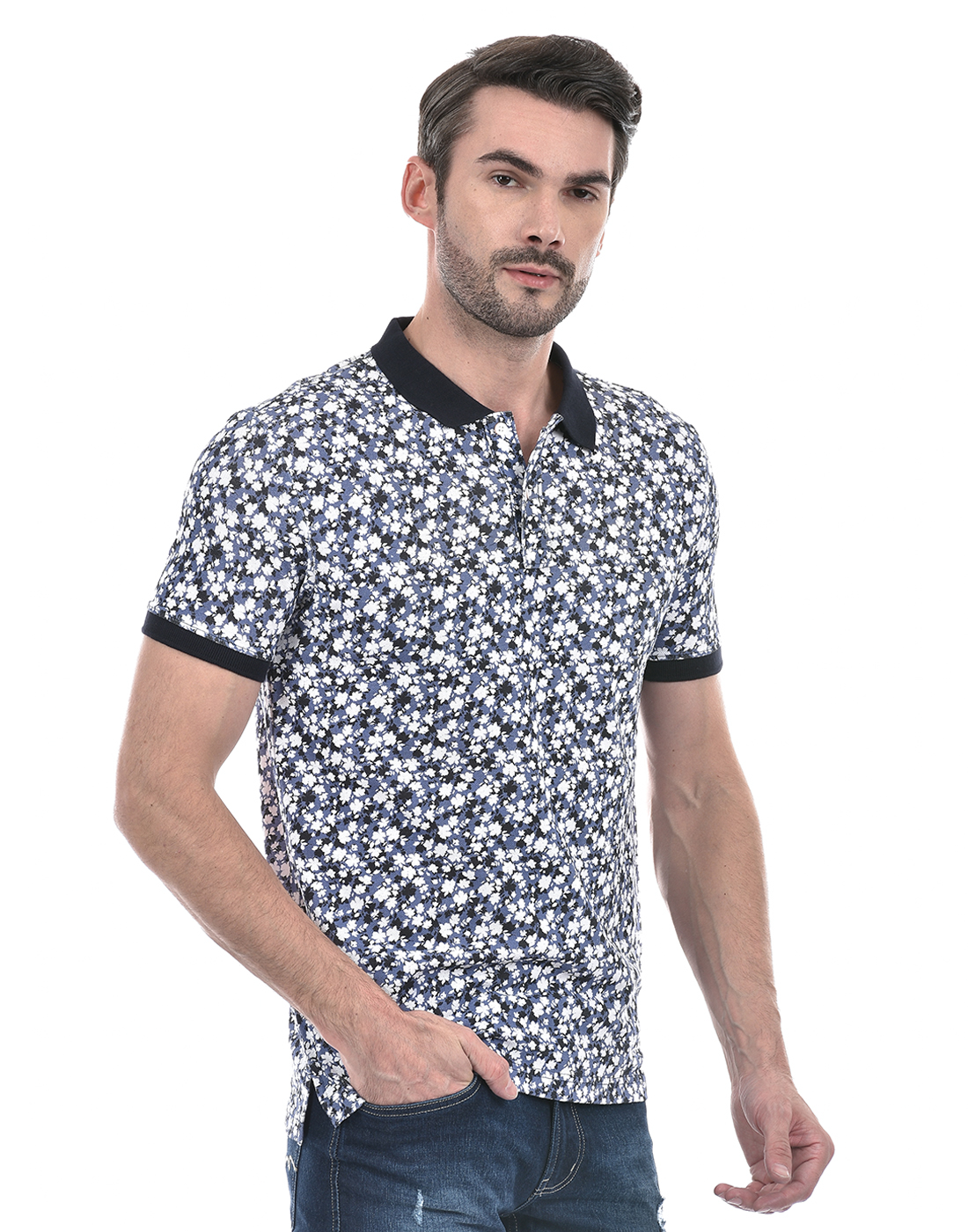 Numero Uno Men Floral Print Multicolor T-Shirt